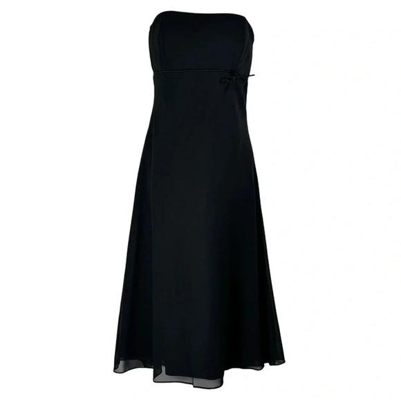 Strapless Little Black Dress by Dessy Collection size 6 Fully lined - Picture 1 of 9